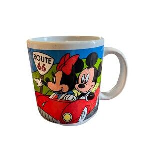 Disney Mickey Mouse Minnie Mouse Goofy California Route 66 Hollywood Mug